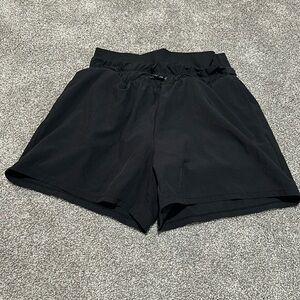 Zella black drawstring shorts cinched waist size‎ small
